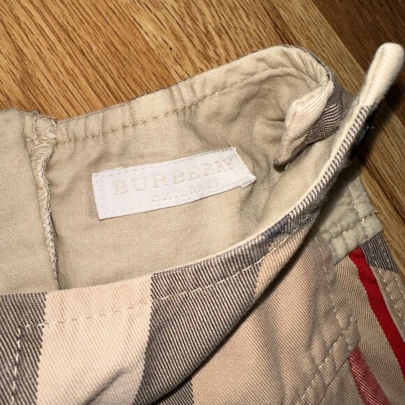 Burberry Kids Beige Plaid Sleeveless Dress 100% Cotton Girls Size 6 - Picture 3 of 4